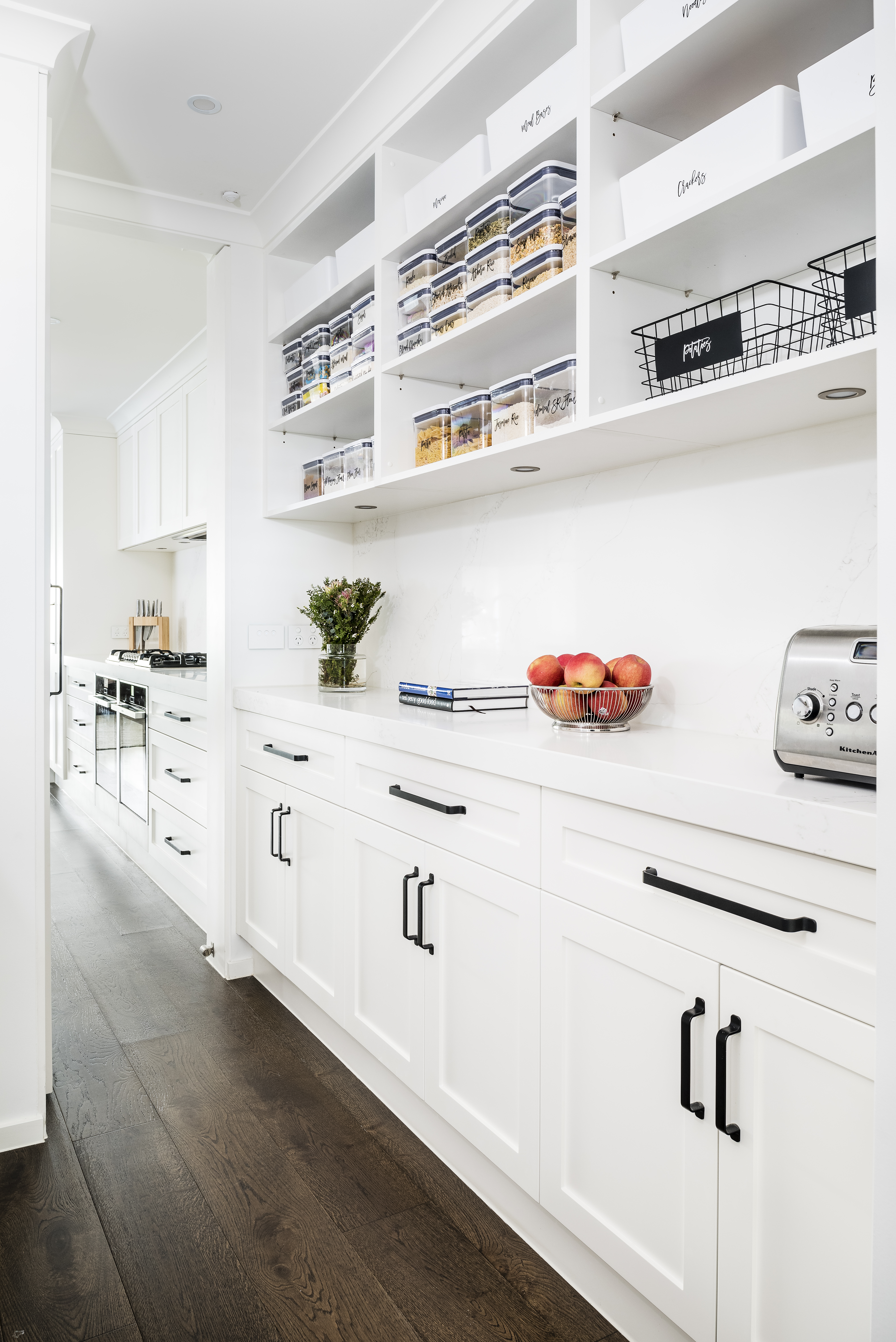 Custom butler's pantry with timber cabinetry by Smith & Smith